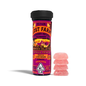 Kiva Confections - LOST FARM - PAPAYA PEACH GUMMIES 100MG - KIVA CONFECTIONS