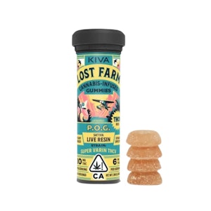 Kiva Confections - LOST FARM - PASSIONFRUIT ORANGE GUAVA THCV GUMMIES 100MG - KIVA CONFECTIONS