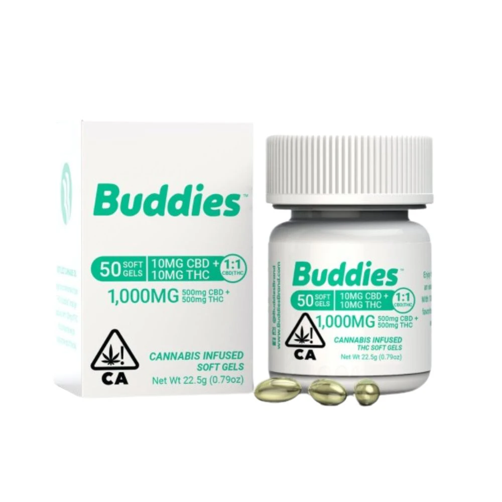 Buddies Brand - 1:1 | THC:CBD CAPS (50CT) - BUDDIES Main Image