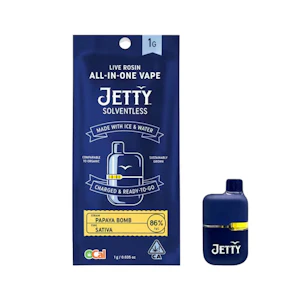 JETTY EXTRACTS - PAPAYA BOMB SOLVENTLESS ALL IN ONE MINI DISPOSABLE 1G - JETTY EXTRACTS