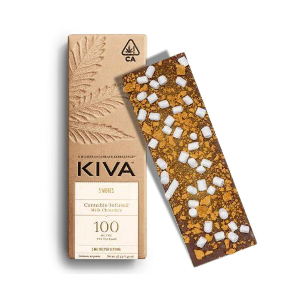 Kiva Confections - KIVA - MILK CHOCOLATE SMORES 100MG - KIVA CONFECTIONS Main Image