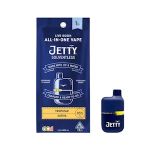 JETTY EXTRACTS - TROPSTAR SOLVENTLESS ALL IN ONE MINI DISPOSABLE 1G - JETTY EXTRACTS