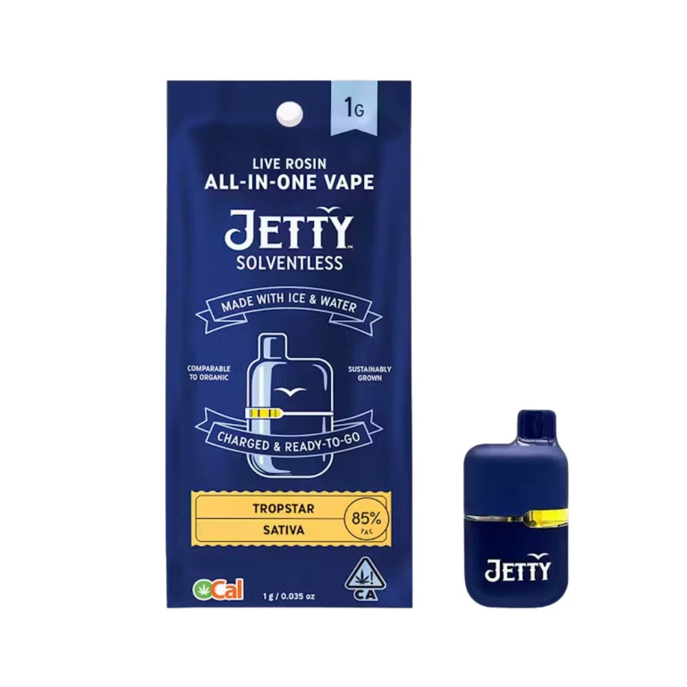 Jetty Extracts - TROPSTAR SOLVENTLESS ALL IN ONE MINI DISPOSABLE 1G - JETTY EXTRACTS Main Image