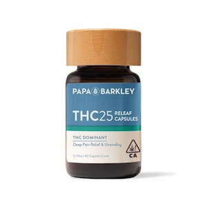 PAPA & BARKLEY - THC25 RELEAF CAPSULE (40CT) - PAPA & BARKLEY