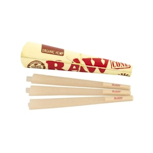 RAW - ORGANIC KING SIZE CONES (3PK) - RAW