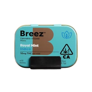 BREEZ - ROYAL MINT TINS - INDICA 100 MG - BREEZ