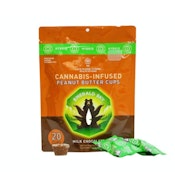 DARK CHOCOLATE PEANUT BUTTER CUPS 100MG - EMERALD SKY