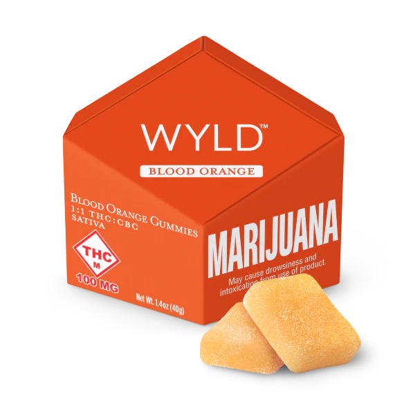 WYLD - WYLD - BLOOD ORANGE 100MG 1:1 SATIVA GUMMIES Main Image
