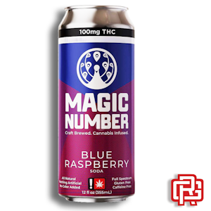 MAGIC NUMBER - Blue Raspberry Nano Soda | 12oz 100mg (THC)