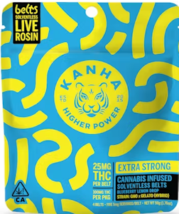 KANHA - [Kanha] Solventless Rosin Infused Belts Gummies - 100mg - Blueberry Lemon Drop  (H)
