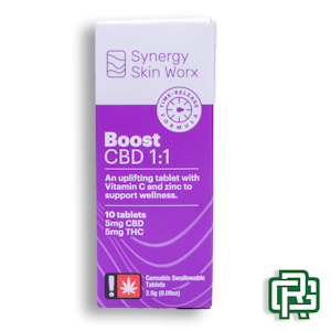 SYNERGY SKIN WORX - Boost Tablets | 10ct 100mg 1:1 (THC:CBD)