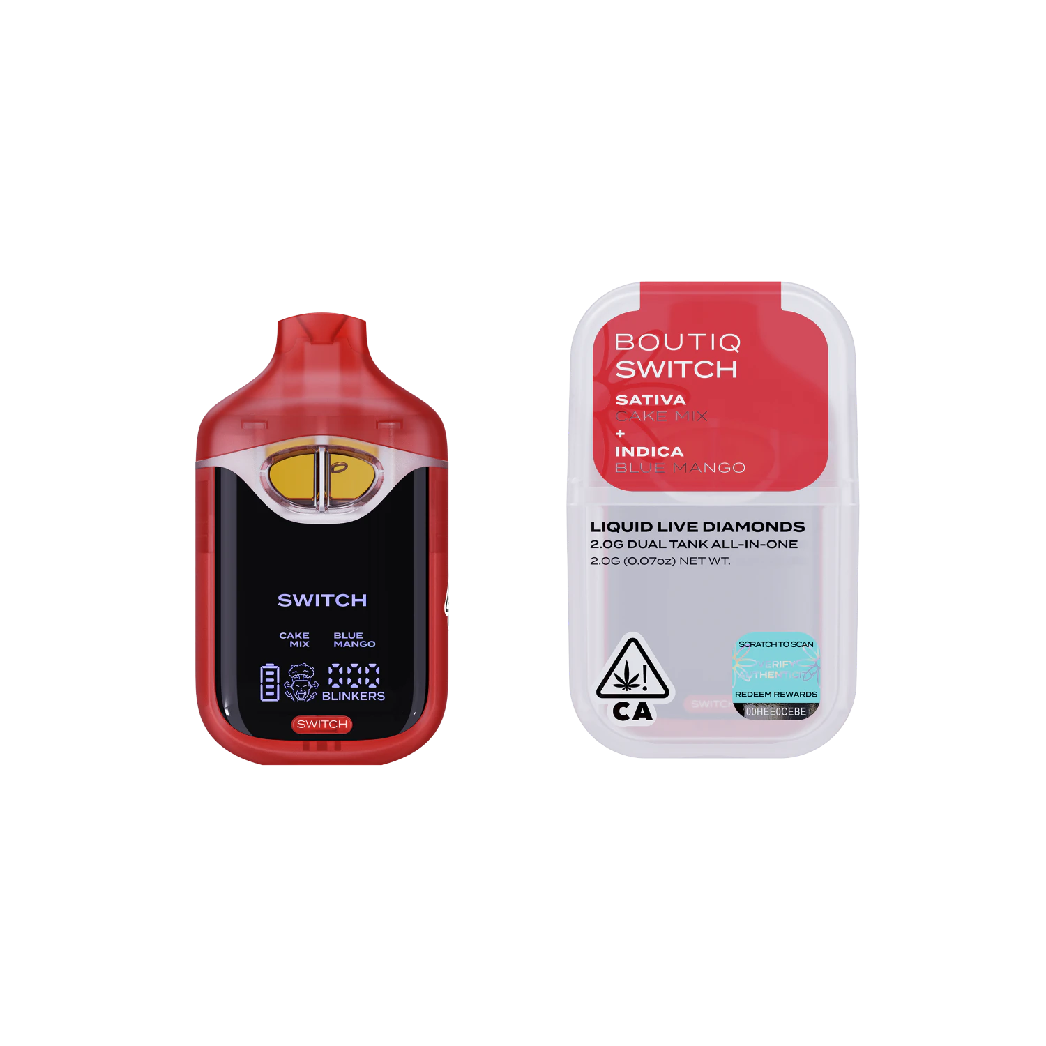 Boutiq - BOUTIQ - 1g Liquid Diamonds Dual AIO - Cake Mix x Blue Mango Main Image