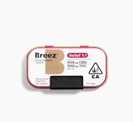 1:1 CBD RELIEF EXTRA-STRENGTH TABLET TIN - BREEZ