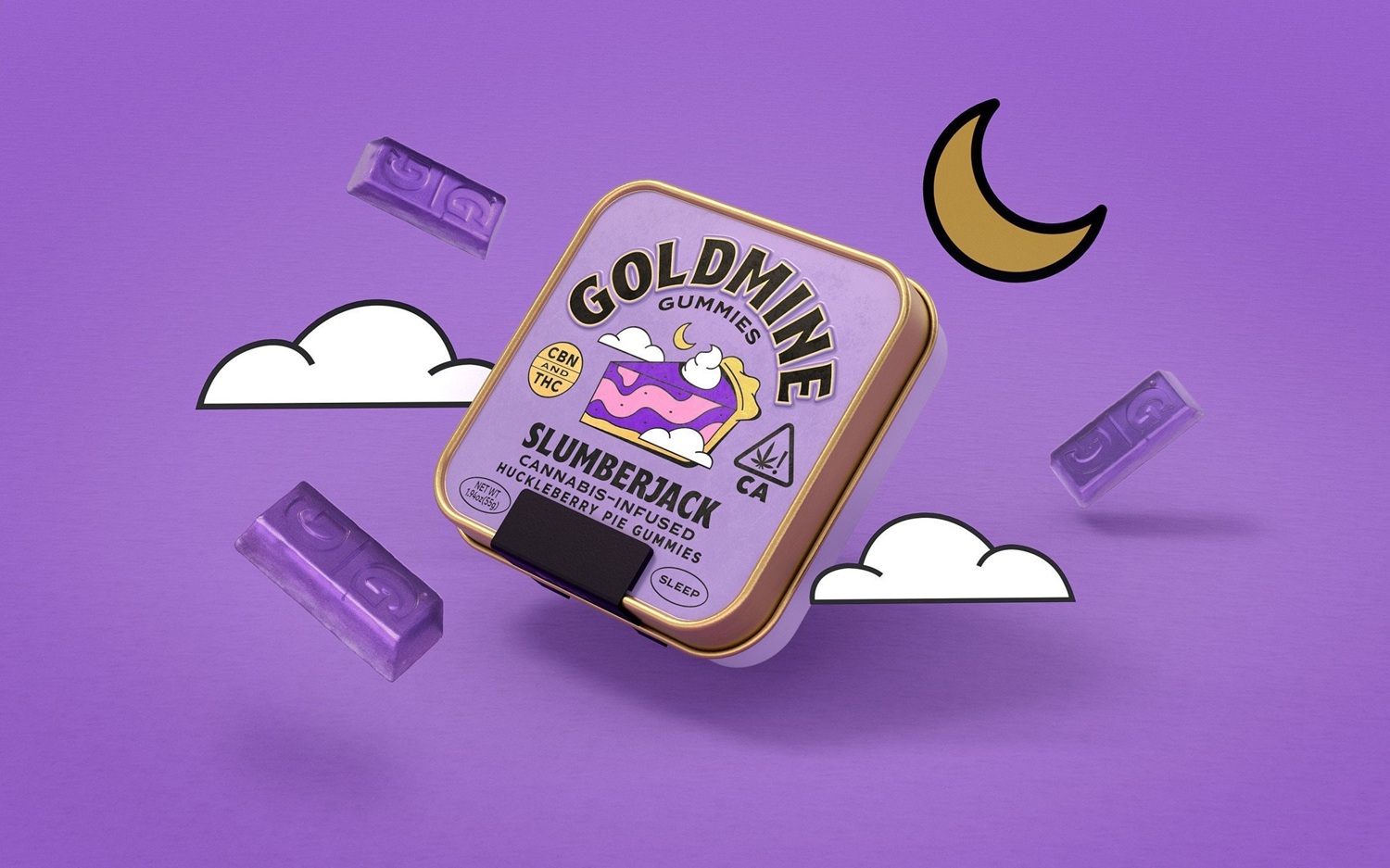 SLUMBERJACK HUCKLEBERRY PIE 2:1 THC/CBN - 10PK | EDIBLE | 100MG
