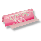 1 1/4 Pink Slim Ultra Thin Rice Rolling Paper - Elements