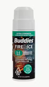 BUDDIES - BUDDIES - Fire & Ice 1:1 Topical Roll On EXTRA STRENGTH (3 fl oz) 1000mg