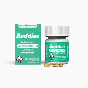 BUDDIES - BUDDIES - Capsules - 25MG - 40CT - Sativa - Liquid Live Resin - 1000MG