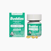 BUDDIES - Capsules - 50MG - 20CT - Sativa - Liquid Live Resin - Soft Gels - 1000MG