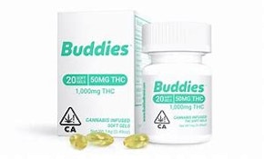 BUDDIES - Indica 50mg Live Resin Capsule 20ct