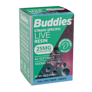 BUDDIES - BUDDIES | INDICA LIVE RESIN SOFTGELS - 40PK | CAPSULE | 1000MG