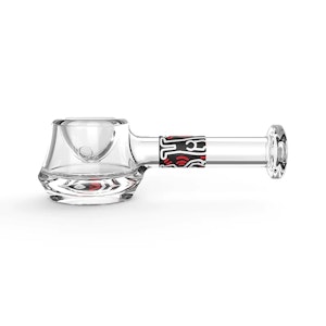 Keith Haring - Keith Haring - Glass Spoon Pipe Black  Red and White - Non-cannabis