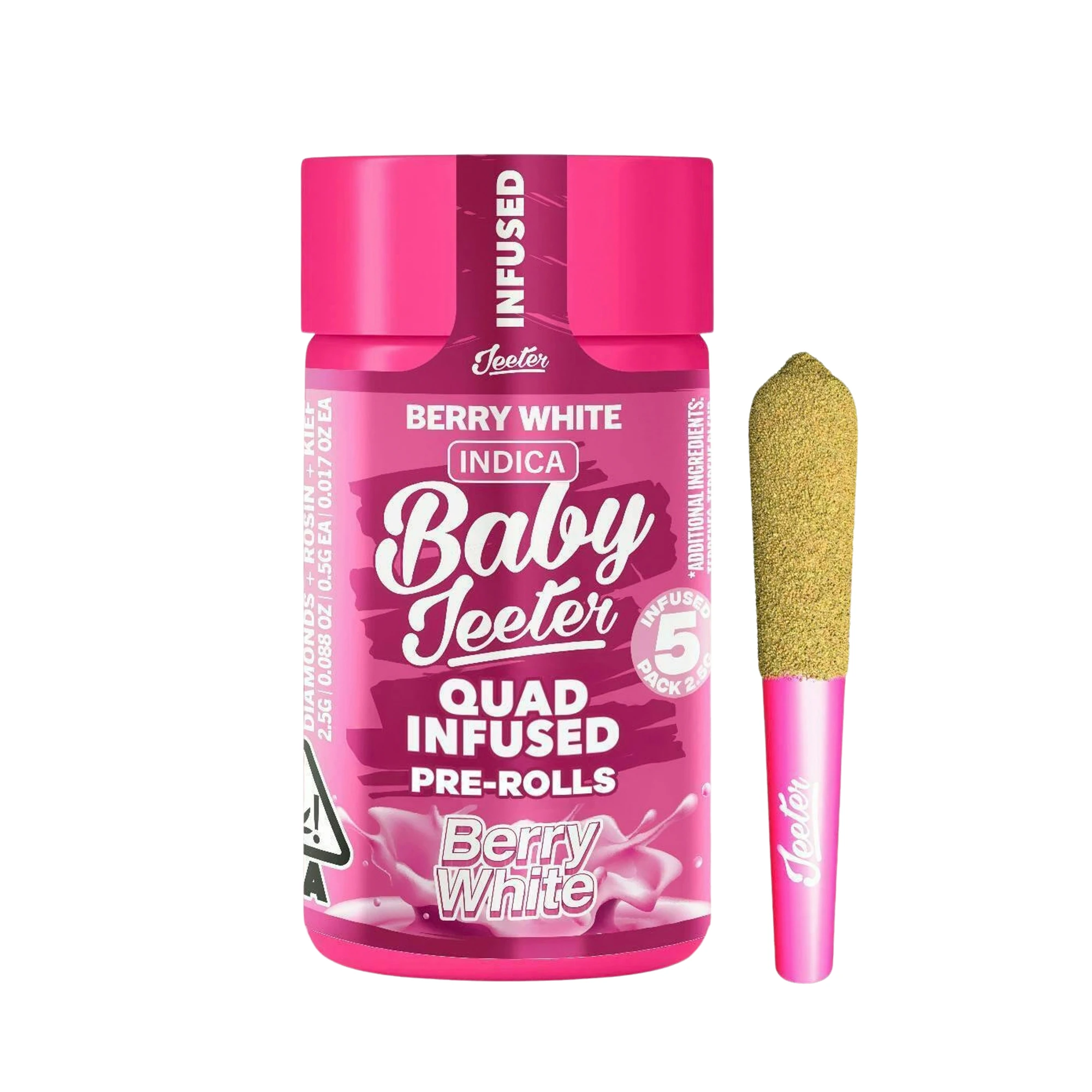 Jeeter - Jeeter Baby | Berry White | Infused Pre-Roll Pack | [2.5g] 5pk | Indica Main Image