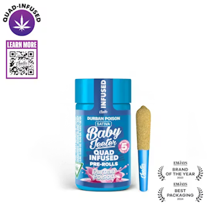 JEETER - Baby Jeeter | Durban Poison | Quad Infused Mini Pre-Roll 5pk | 2.5g
