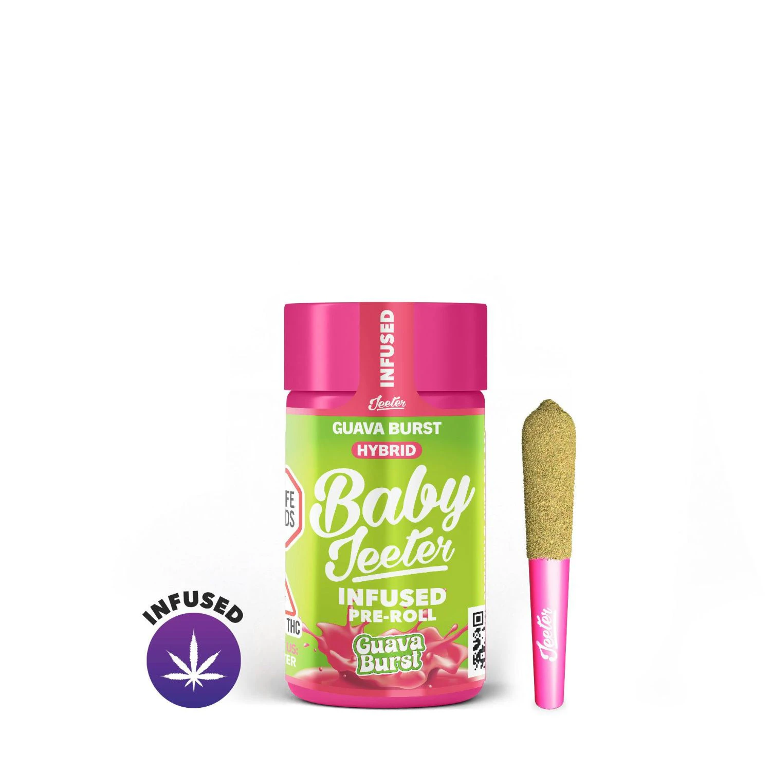 Jeeter - Baby Jeeter - 5pk Infused Prerolls - Guava Burst Main Image