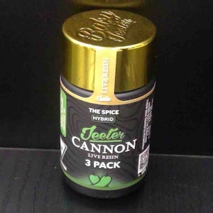 JEETER - Jeeter- Baby Cannon-3 pack-The Spice-Live Resin-Infuse Pre Roll-Hybrid-Ceramic Tip-47.99%-1.5G
