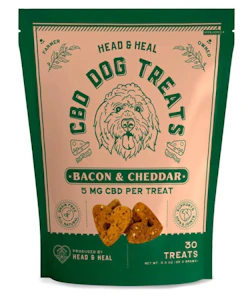 HEAD & HEAL - CBD Dog Treat | Bacon & Cheddar | 5 MG