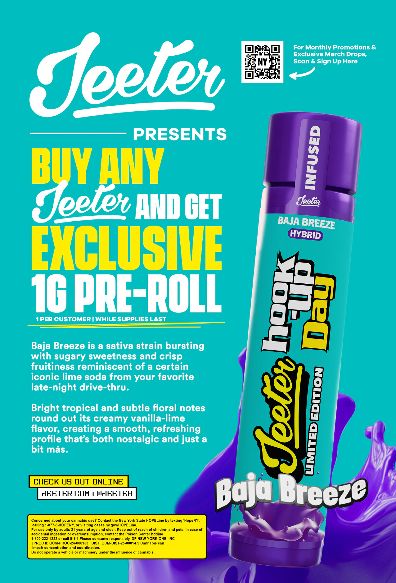 Jeeter - Hook Up Day Jeeter 1G Preroll Baja Breeze Main Image