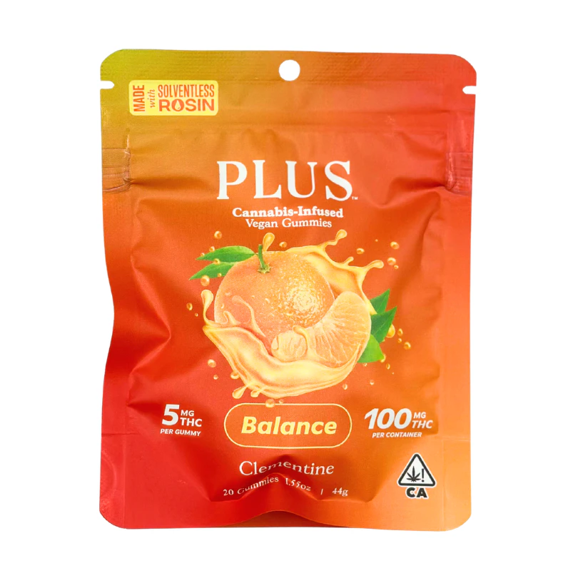 PLUS™️ Products - Plus - Balance - Clementine - Gummies - 20pk - 100mg Main Image
