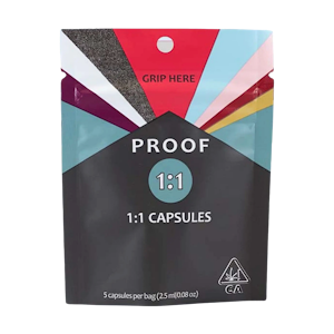 PROOF - Balanced (H) | 10mg THC 10mg CBD 5pk Capsules | Proof