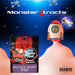 MONSTER XTRACTS - Monster BlasterNaut Gummies Galactic Razz RSO 200mg