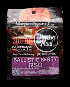 MONSTER XTRACTS - GUMMY - BALLISTIC BERRY - RSO - 200MG BLASTERNAUT - MONSTER X