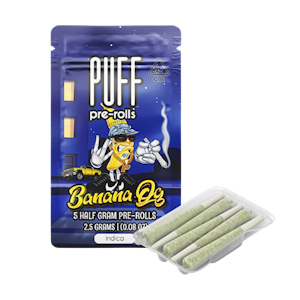PUFF - Banana OG (I) | .5g 5pk Prerolls | Puff