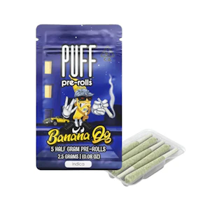 PUFF - PUFF Banana OG Pre-Roll 5-Pack 2.5g