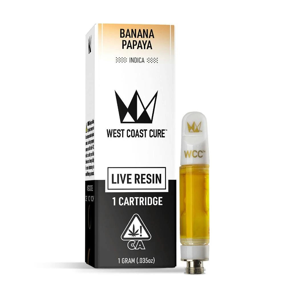 West Coast Cure - West Coast Cure Banana Papaya Live Resin Cartridge 1.0g Main Image