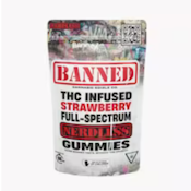  Banned - Nerdless Gummies - Strawberry 200mg 4pk