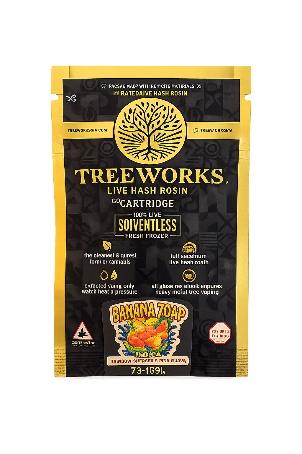 Treeworks of Massachusetts - Live Hash Rosin | Banana Zoap | 0.5g | Cart | [386mg] Main Image