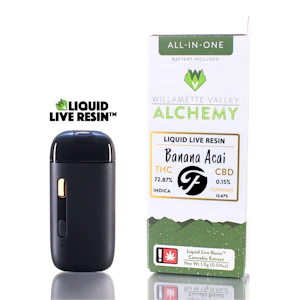Willamette Valley Alchemy LLC - Banana Acai, Liquid Live Resin, Disposable, 1g