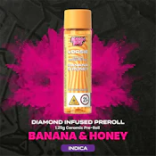 Bananas & Honey (I) 1pk x 1.25g - Loosies - Diamond Infused - Preroll - Bodega Boyz