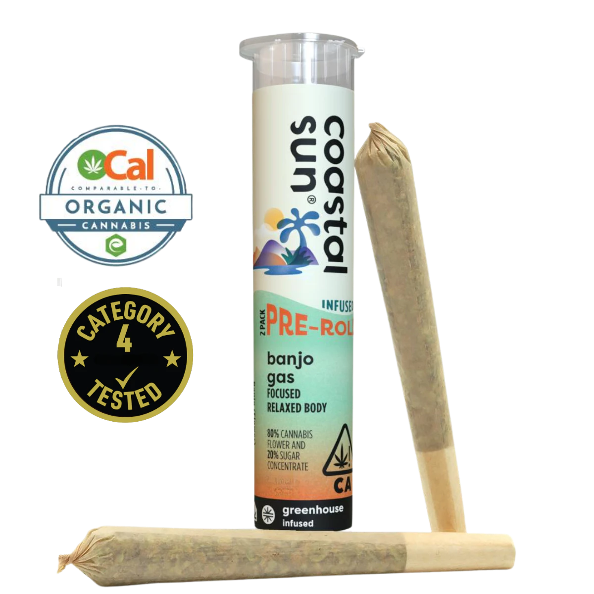 Coastal Sun - Banjo (S) | .35g 2pk Infused Preroll | Coastal Sun Main Image