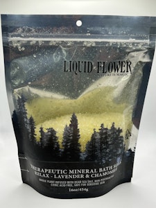 Liquid Flower - Lavender & Chamomile Therapeutic Bath Soak Relax (16oz) - Liquid Flower