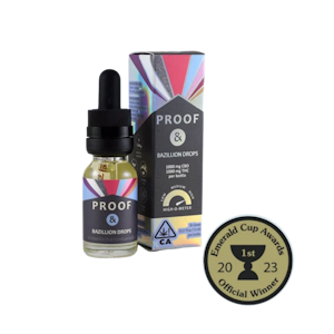 PROOF - Bazillion Drops | (15ml) 1:1 CBD:THC | Proof