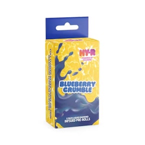 HY-R - Blueberry Crumble .6G Liquid Diamond Infused Pre-Roll (5 Pack)