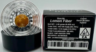 420 SALE Beezle |  | Lemon Fiber | Cured Resin | Budder | 1g | Hybrid (2 FOR $30)/( 8 for $88)