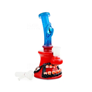 FTE - ASSORTED BENT NECK CRIMSON DEMON BEAKER PIPE W/ SHOWERHEAD PERC - FTE GLASS