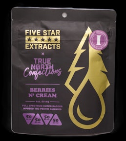 Berries & Cream 4x50mg THC Full Spectrum Vegan Gummies