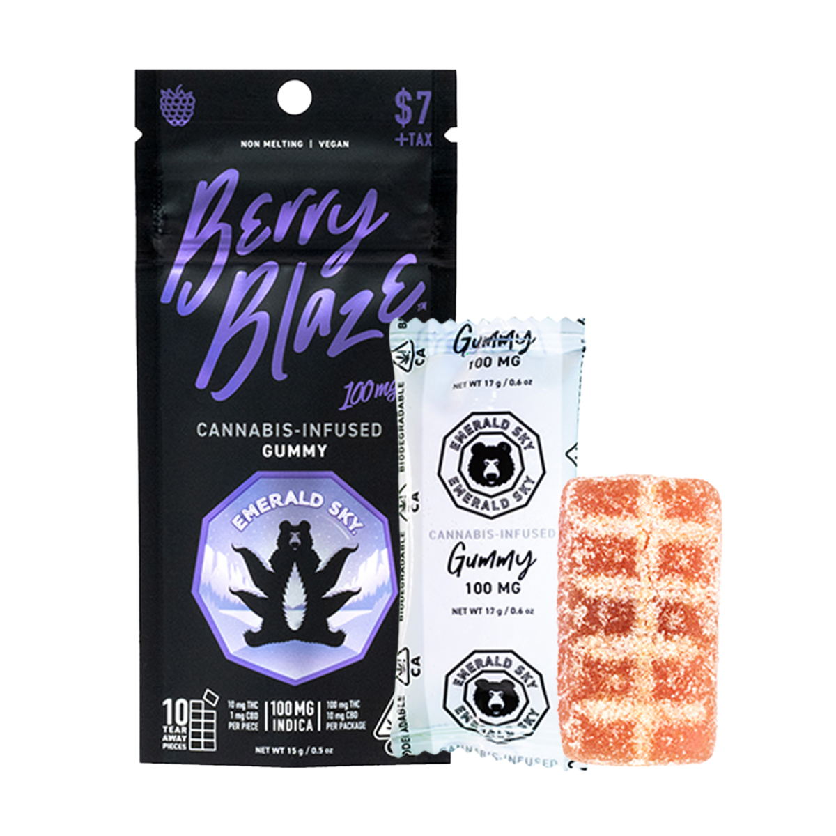 Berry Blaze (I) | 100mg Single Gummy | Emerald Sky